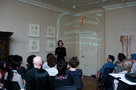 Lucia Farinati introducing 'Radio Schreber, Soliloques for Schziophonic voices', The Freud Museum, London, 20 April 2011 (photo by Annalisa Sonzogni)