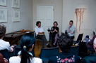 'Radio Schreber, Soliloques for Schziophonic voices' Richard Crow in conversation with Lucia Farinati and Ivan Ward, Freud Museum, London, 20 April 2011 (photo by Annalisa Sonzogni)